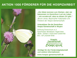 Freianzeige Motiv Schmetterling - Spenden fÃ¼r die Hospiz-Gemeinschaft